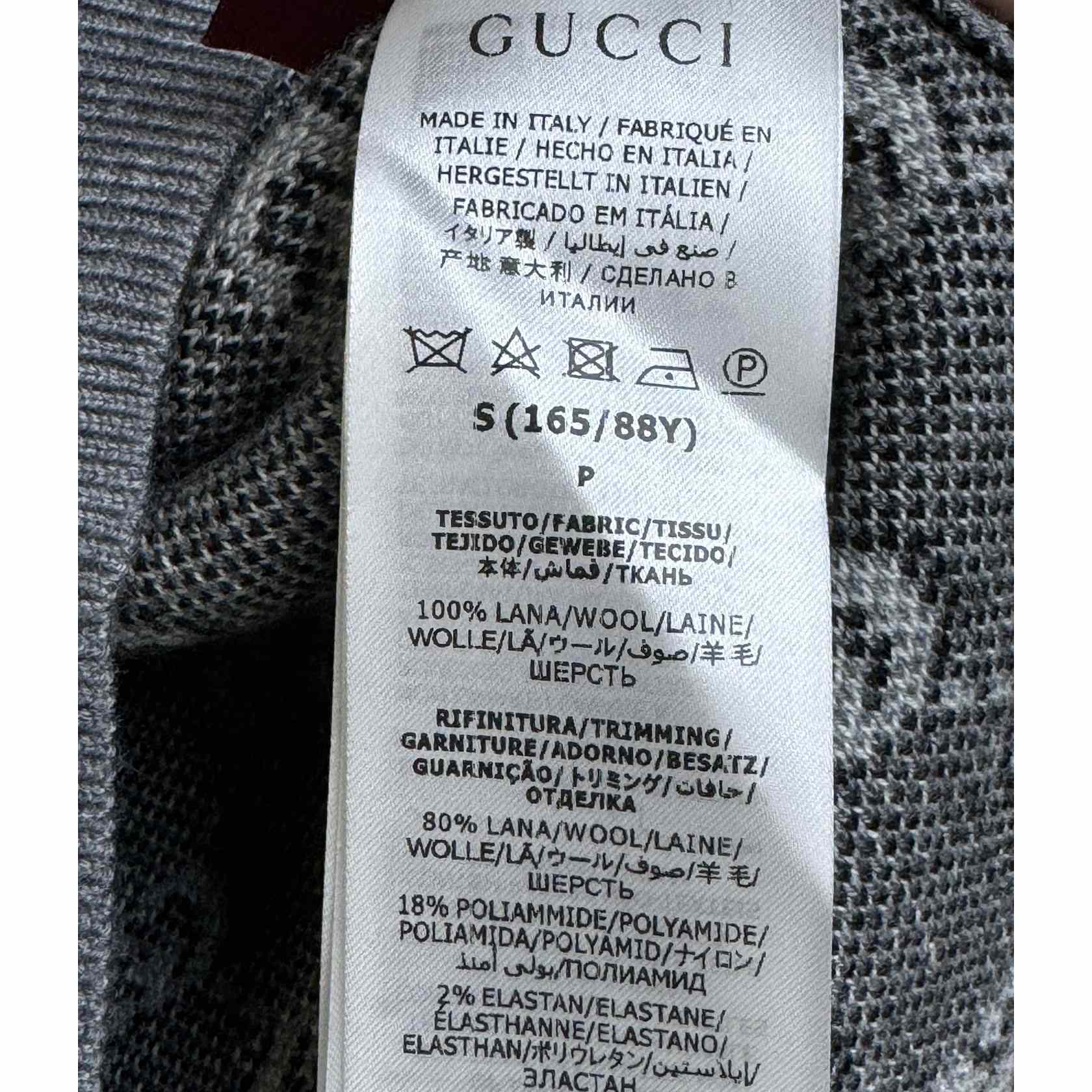 Gucci Wool Jacquard Cardigan With GG Shadow - DopestKickz