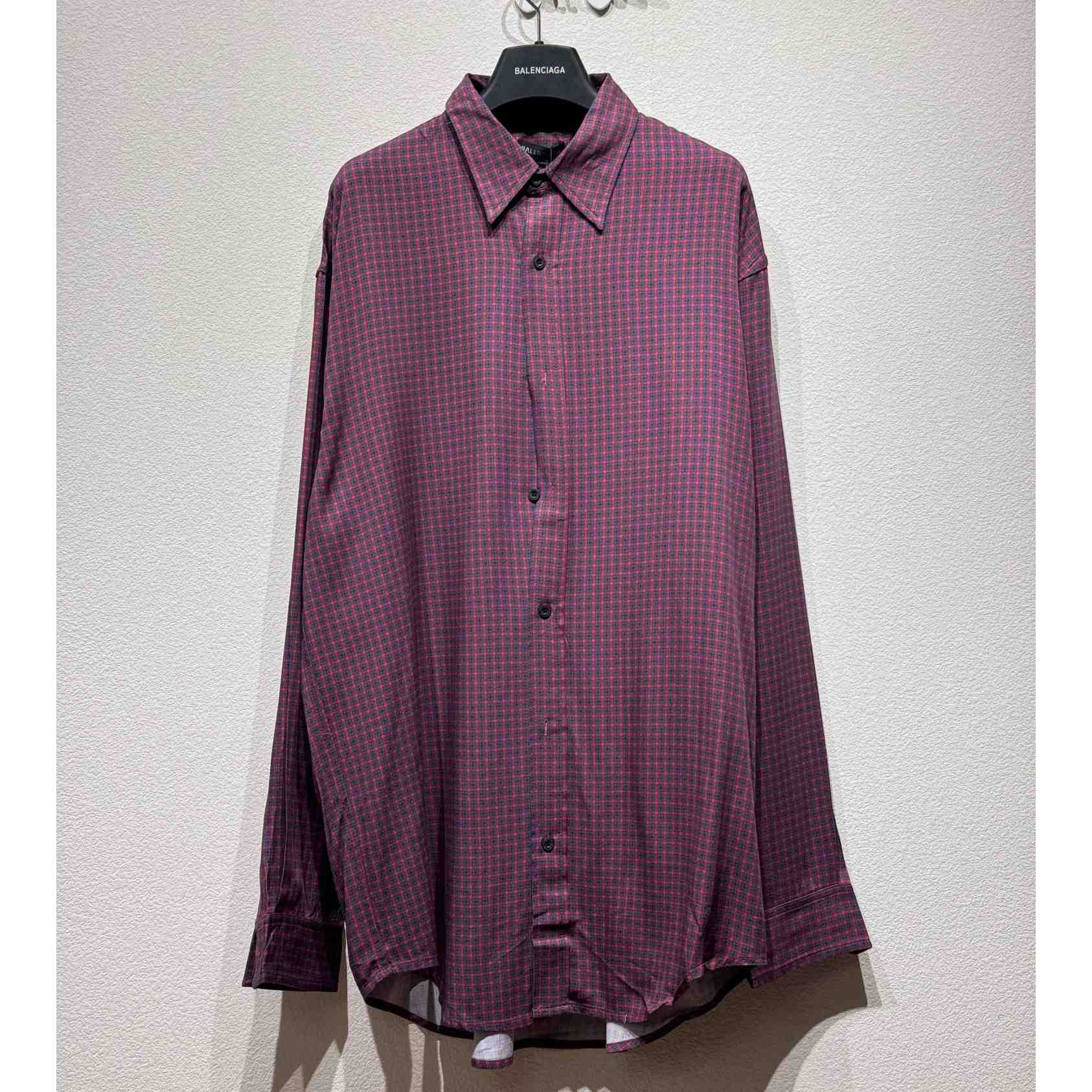 Balenciaga Fluid Shirt In Red And Grey  - DopestKickz