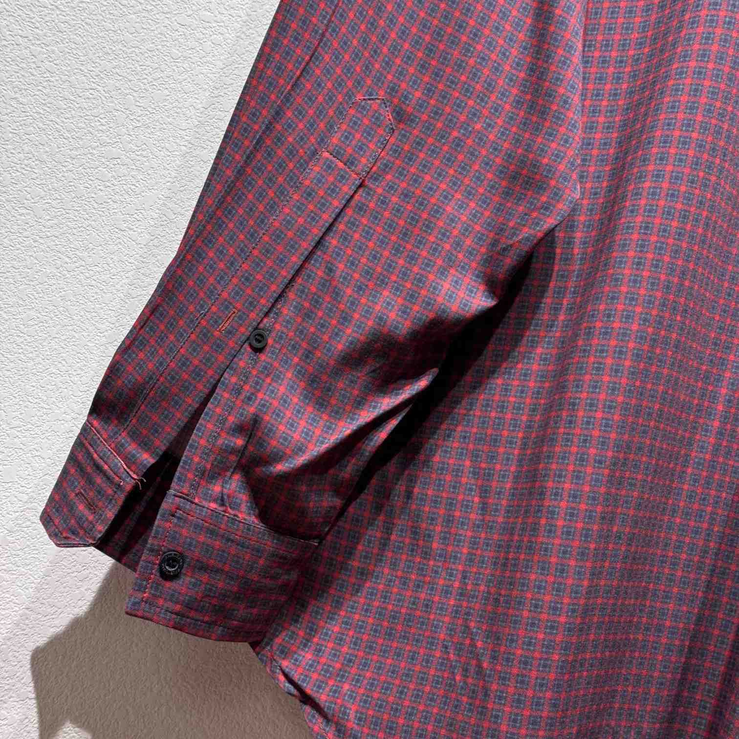 Balenciaga Fluid Shirt In Red And Grey  - DopestKickz