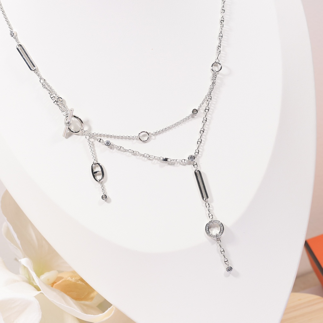 Hermes Chaine D'ancre Chaos Lariat Necklace - DopestKickz