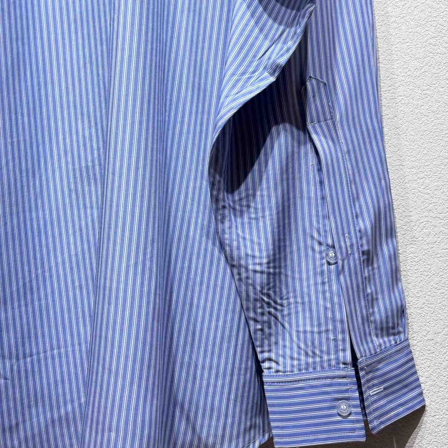 Balenciaga Fluid Shirt In Blue And White - DopestKickz