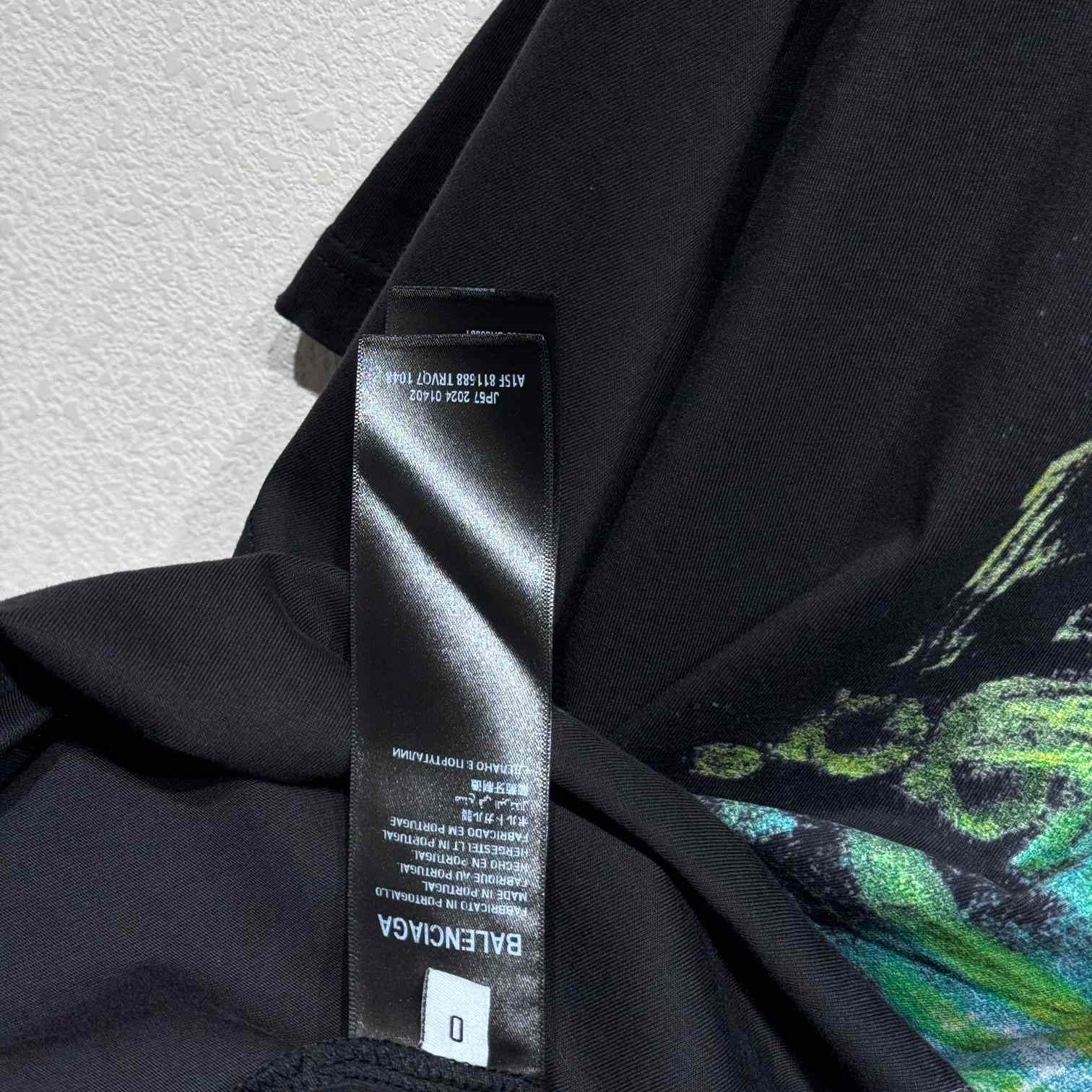 Balenciaga DIY Imprint T-Shirt In Washed Black Vintage Jersey - DopestKickz