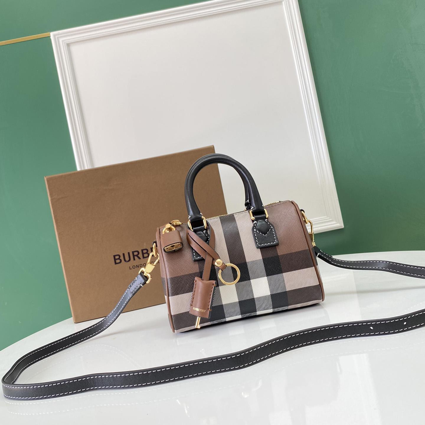 Burberry Mini Check Bowling Bag - DopestKickz
