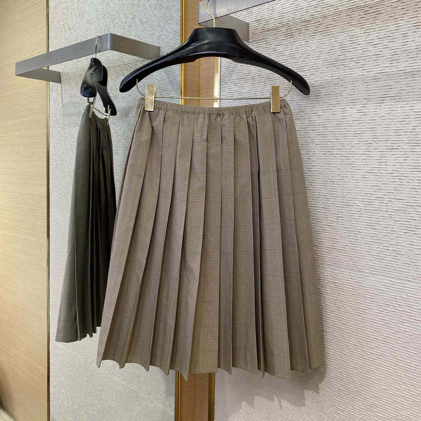 Miu Miu Technical Check Skirt - DopestKickz
