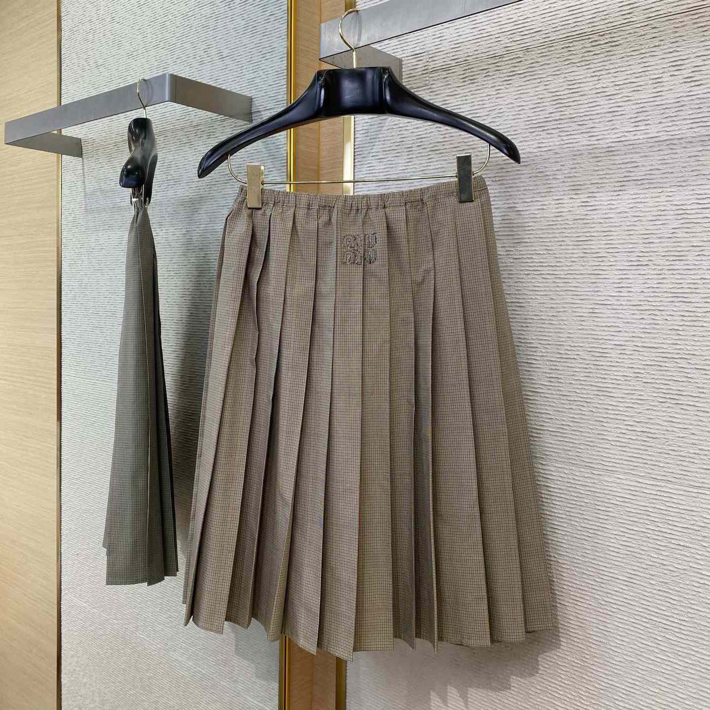 Miu Miu Technical Check Skirt - DopestKickz