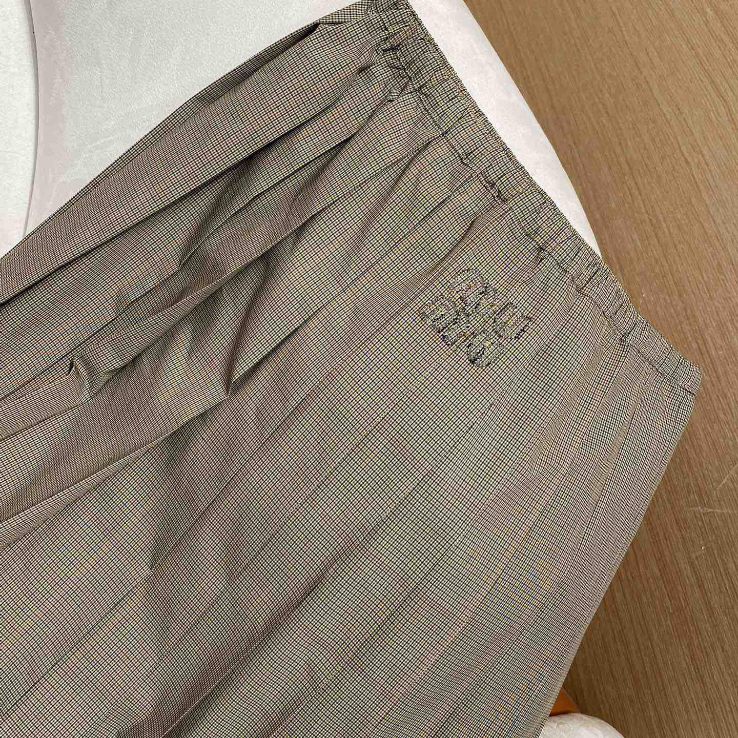 Miu Miu Technical Check Skirt - DopestKickz