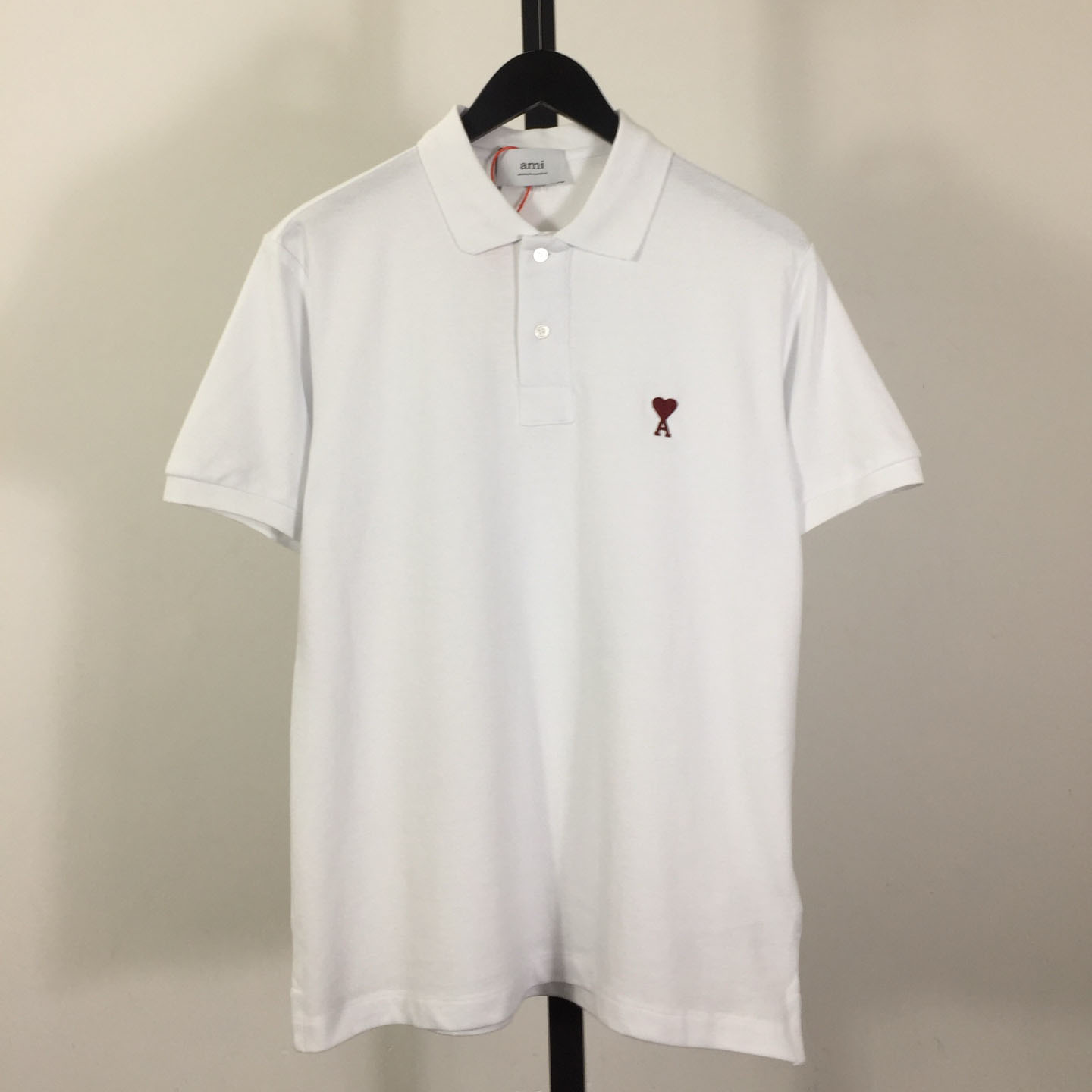 Ami Paris Ami De Coeur Embroidered Polo Shirt - DopestKickz