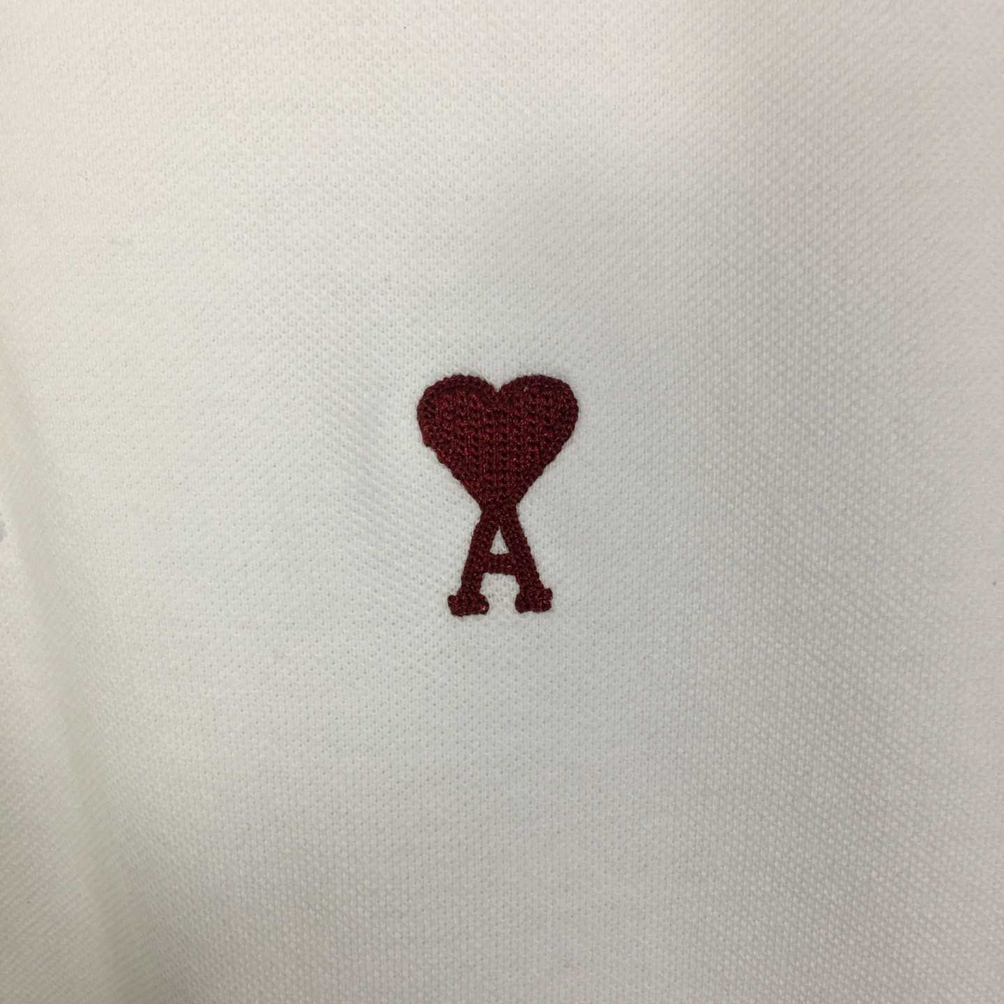 Ami Paris Ami De Coeur Embroidered Polo Shirt - DopestKickz