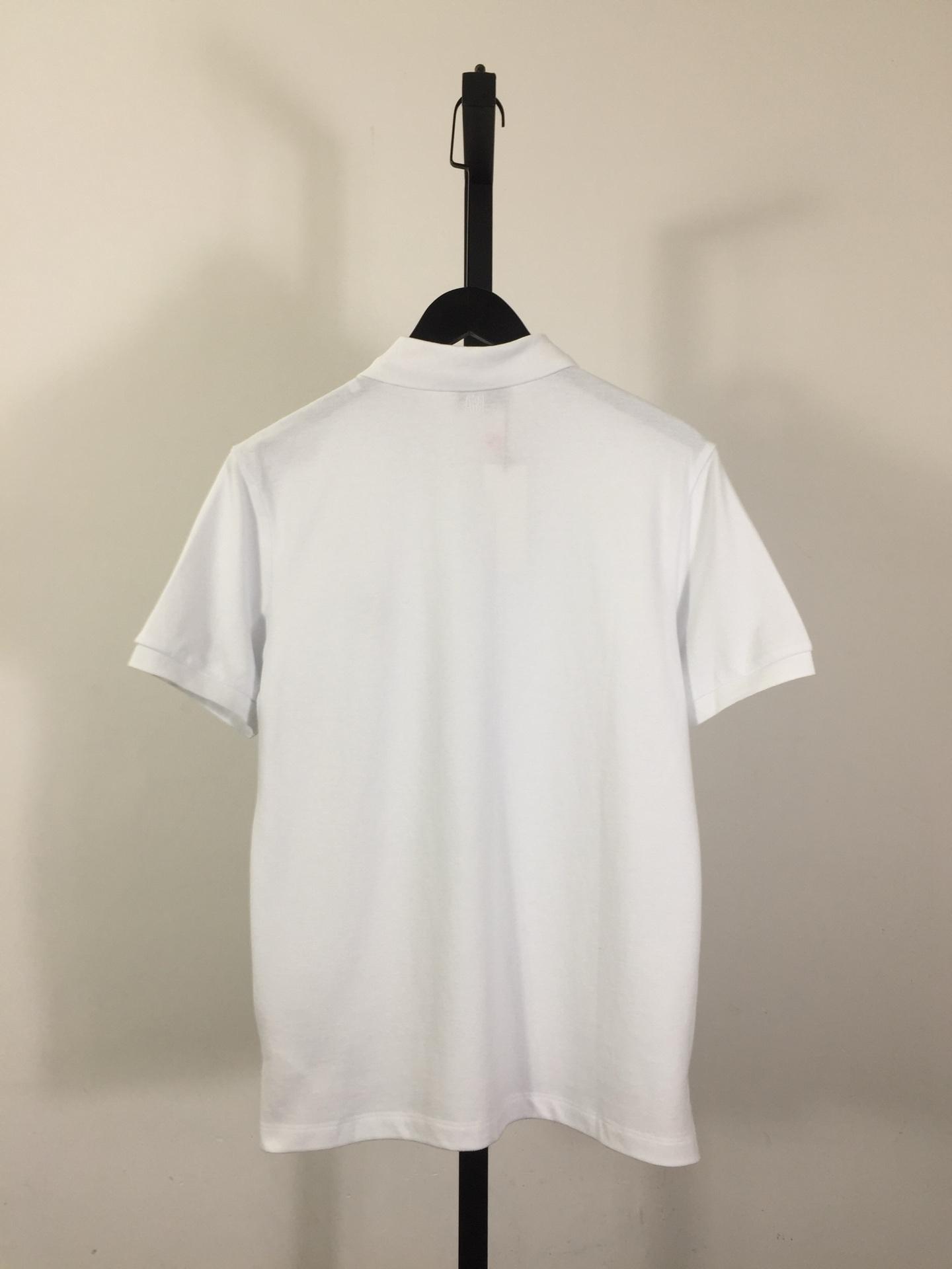 Ami Paris Ami De Coeur Embroidered Polo Shirt - DopestKickz