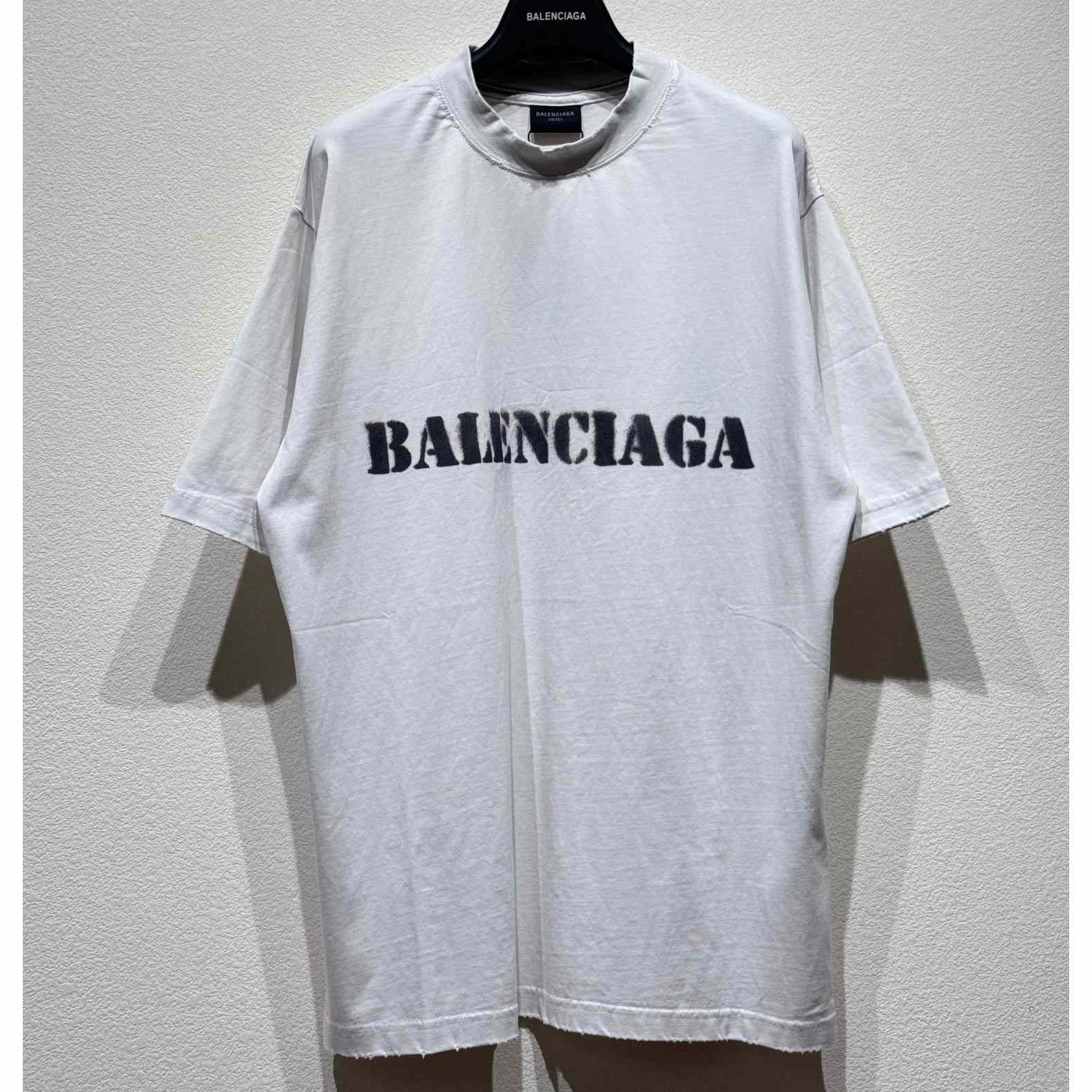 Balenciaga Stencil Type T-Shirt - DopestKickz