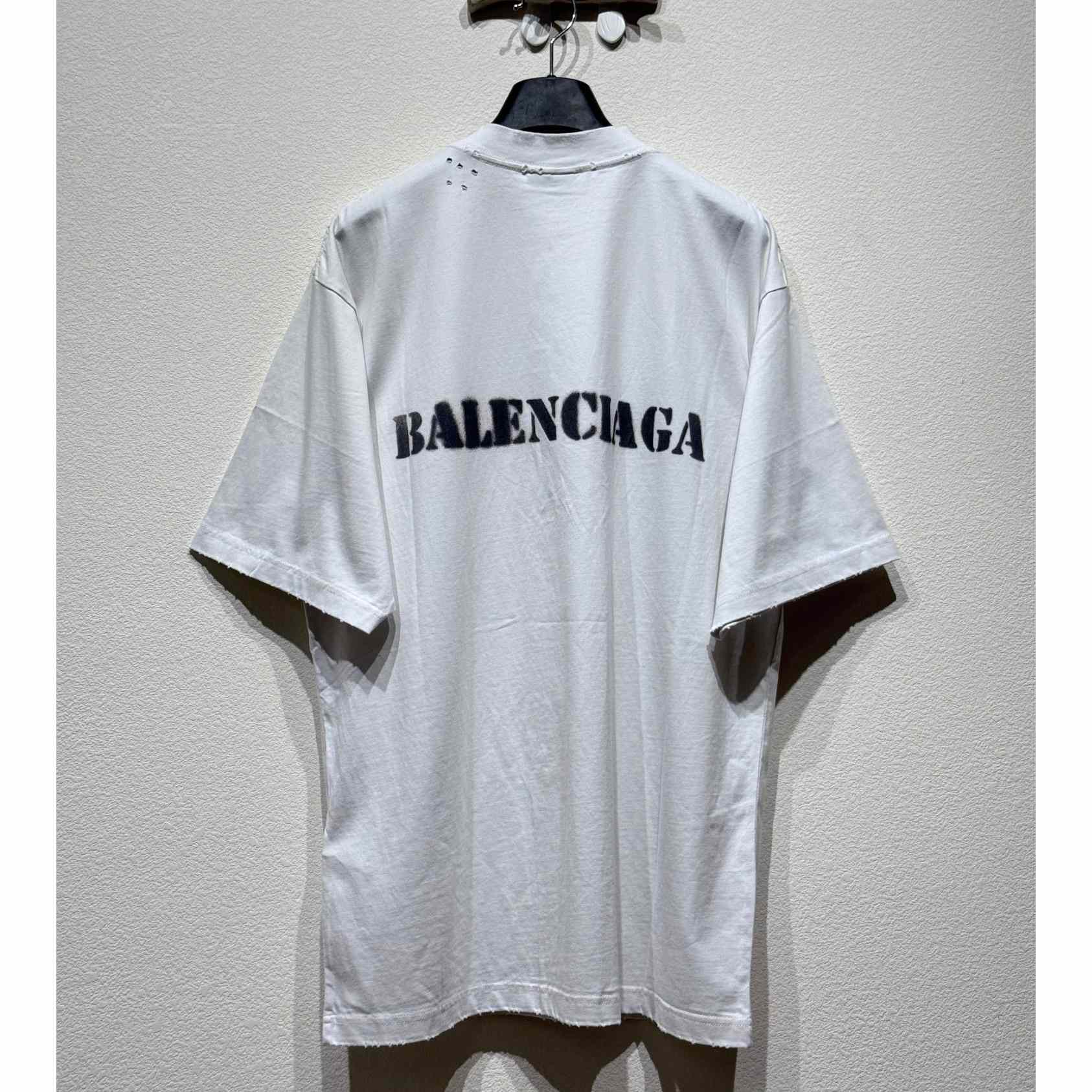 Balenciaga Stencil Type T-Shirt - DopestKickz