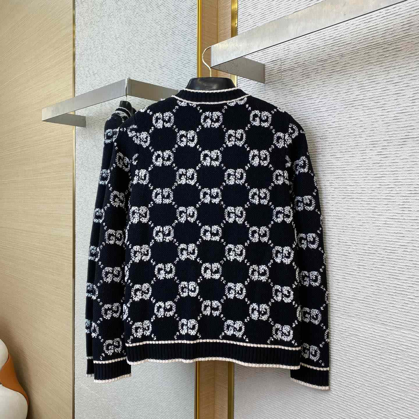 Gucci GG Wool Bouclé Jacquard Cardigan - DopestKickz