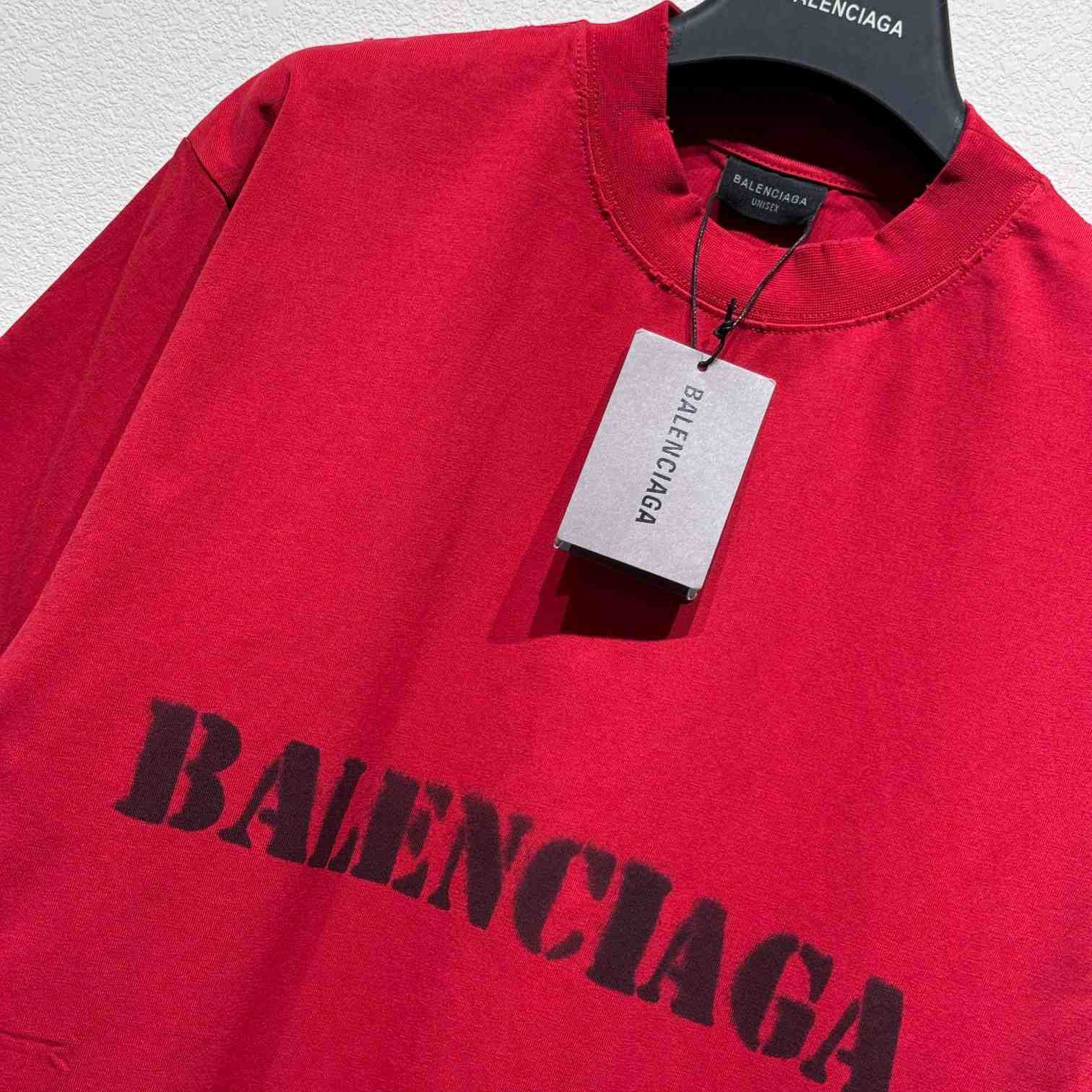 Balenciaga Stencil Type T-Shirt - DopestKickz