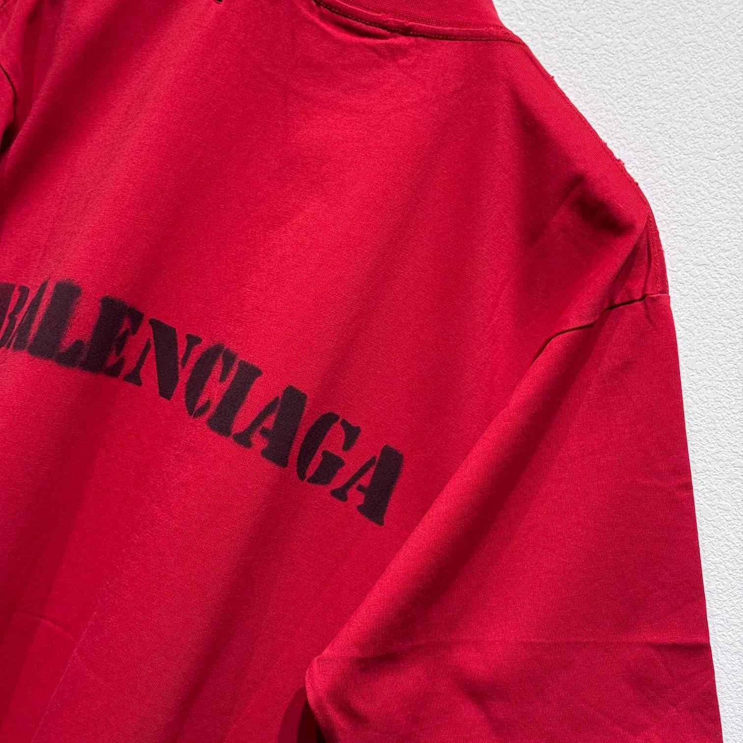Balenciaga Stencil Type T-Shirt - DopestKickz