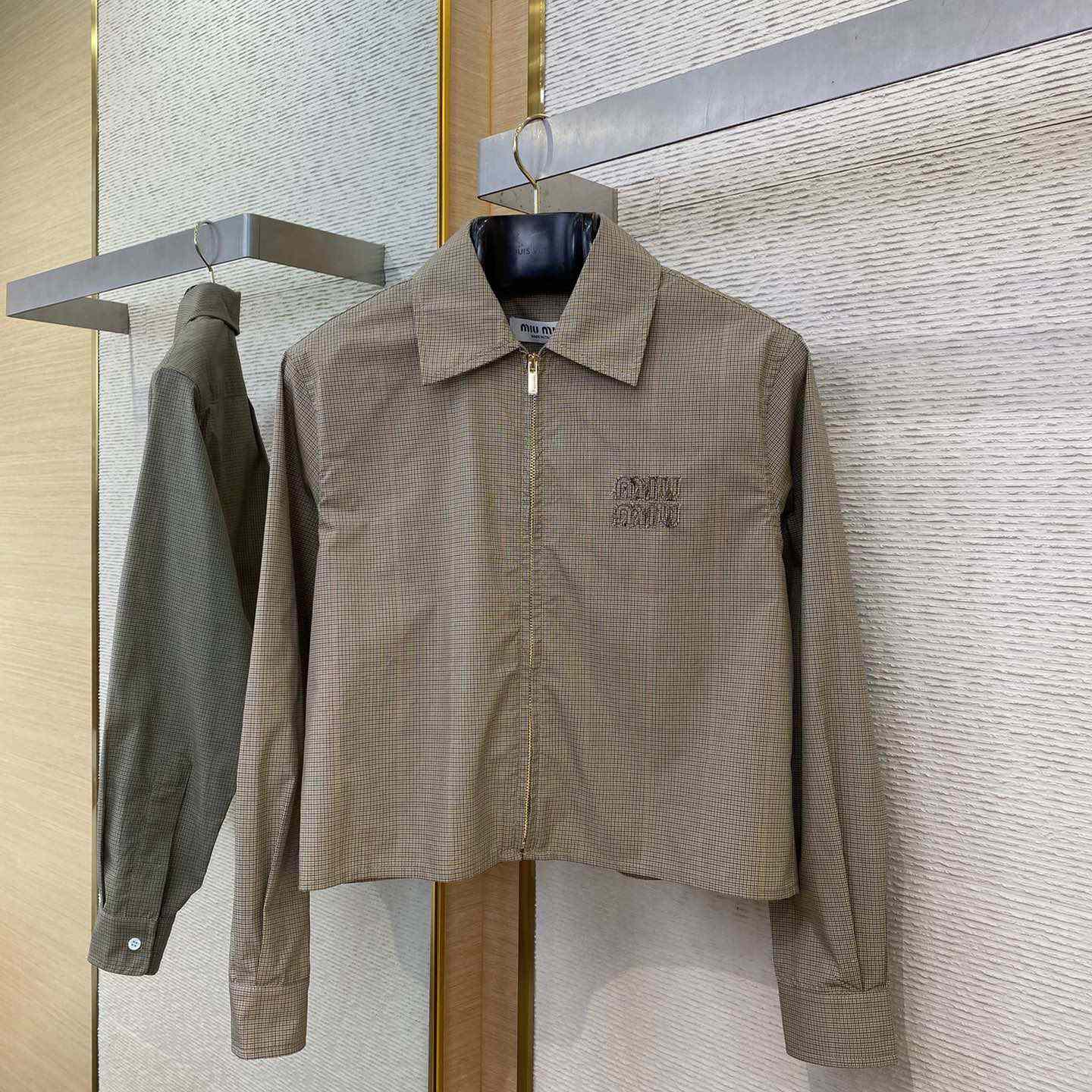 Miu Miu Technical Check Shirt - DopestKickz