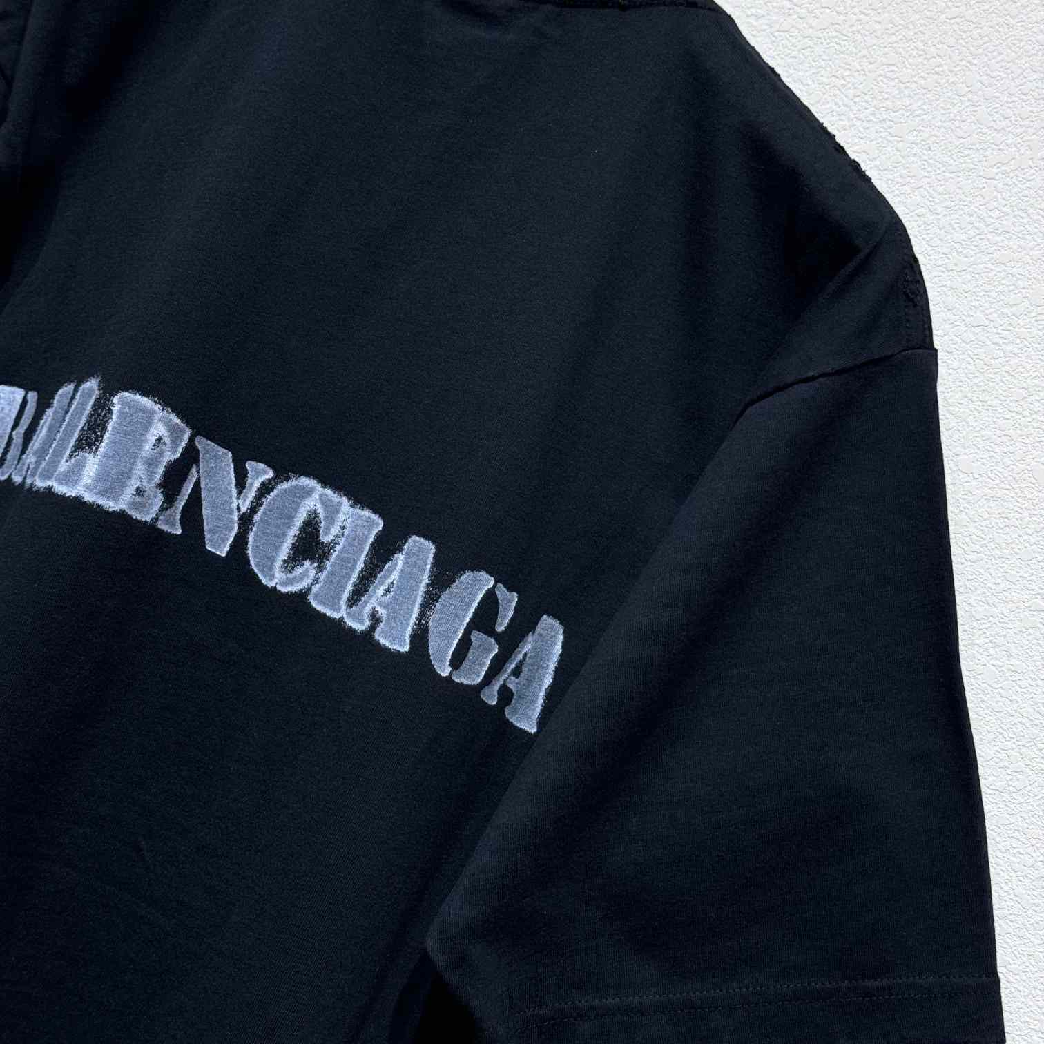 Balenciaga Stencil Type T-Shirt - DopestKickz