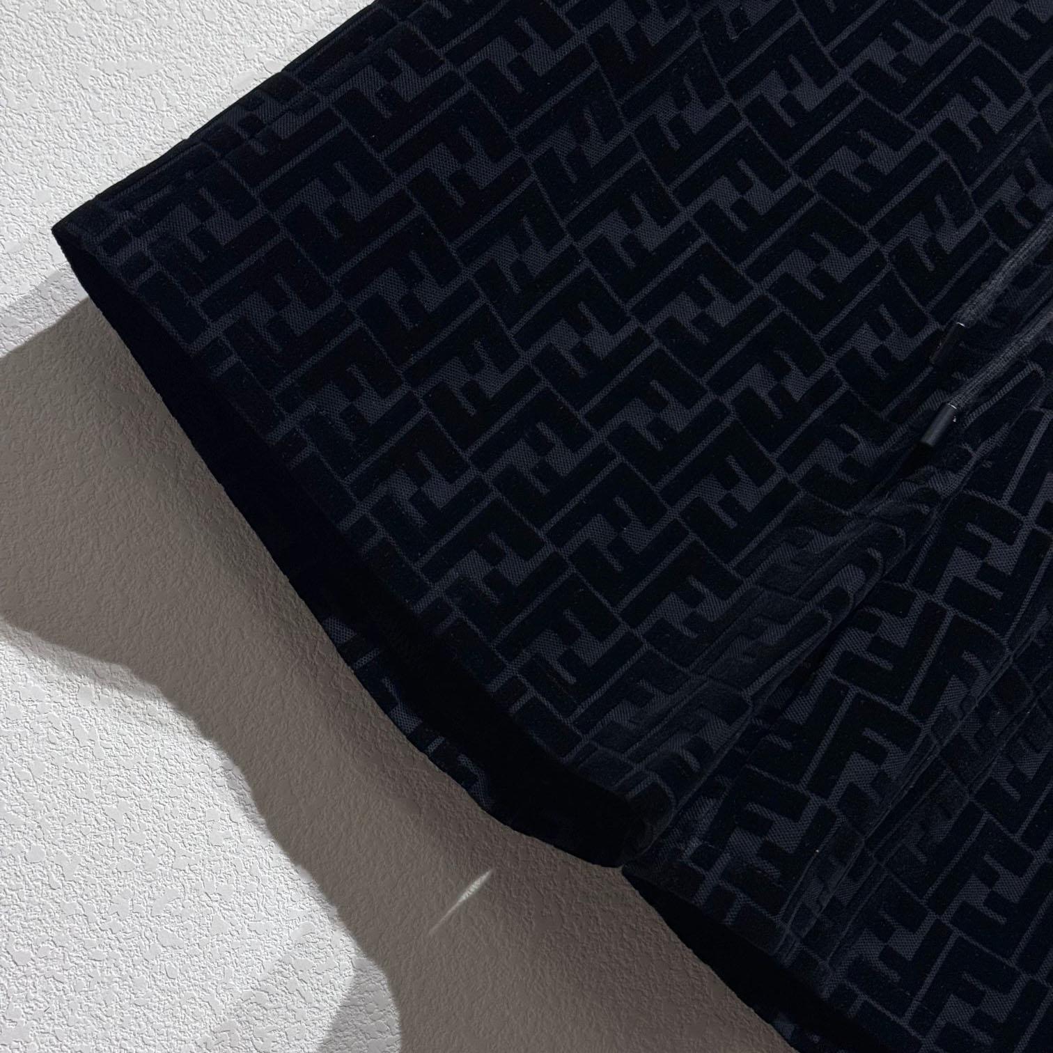 Fendi Black Piqué Pants - DopestKickz