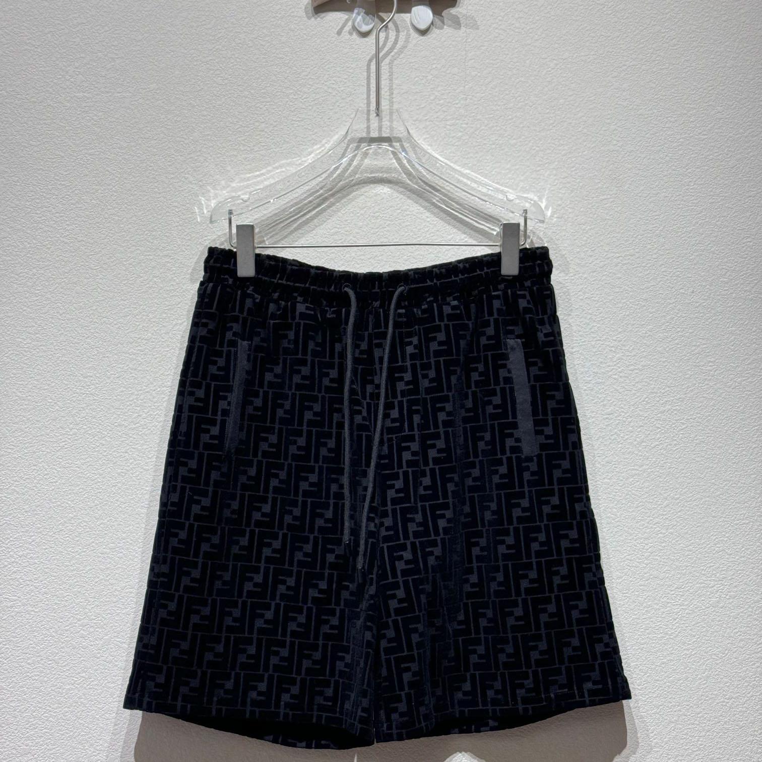 Fendi Black Piqué Pants - DopestKickz
