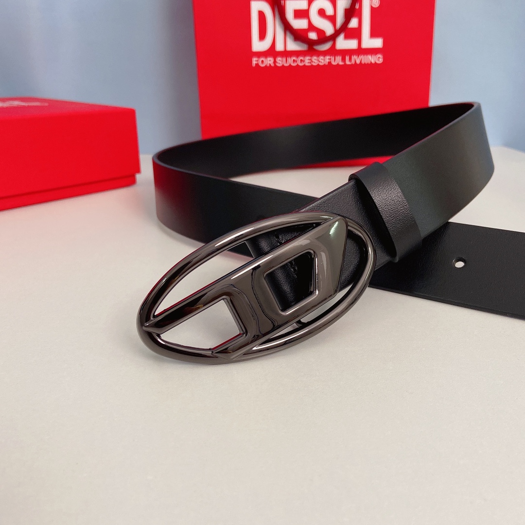 Diesel Black B-1dr Belt   4cm - DopestKickz