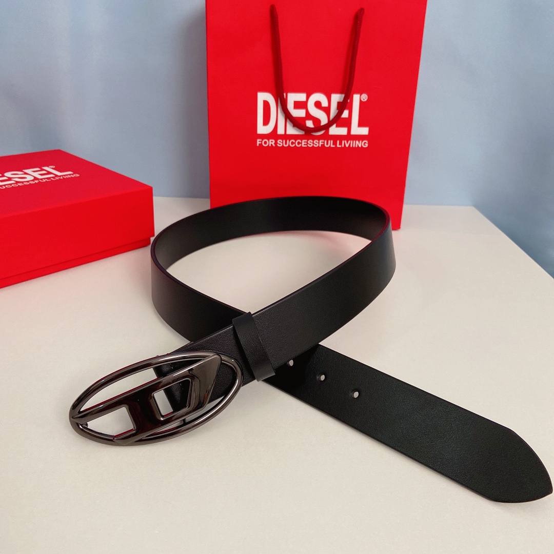 Diesel Black B-1dr Belt   4cm - DopestKickz