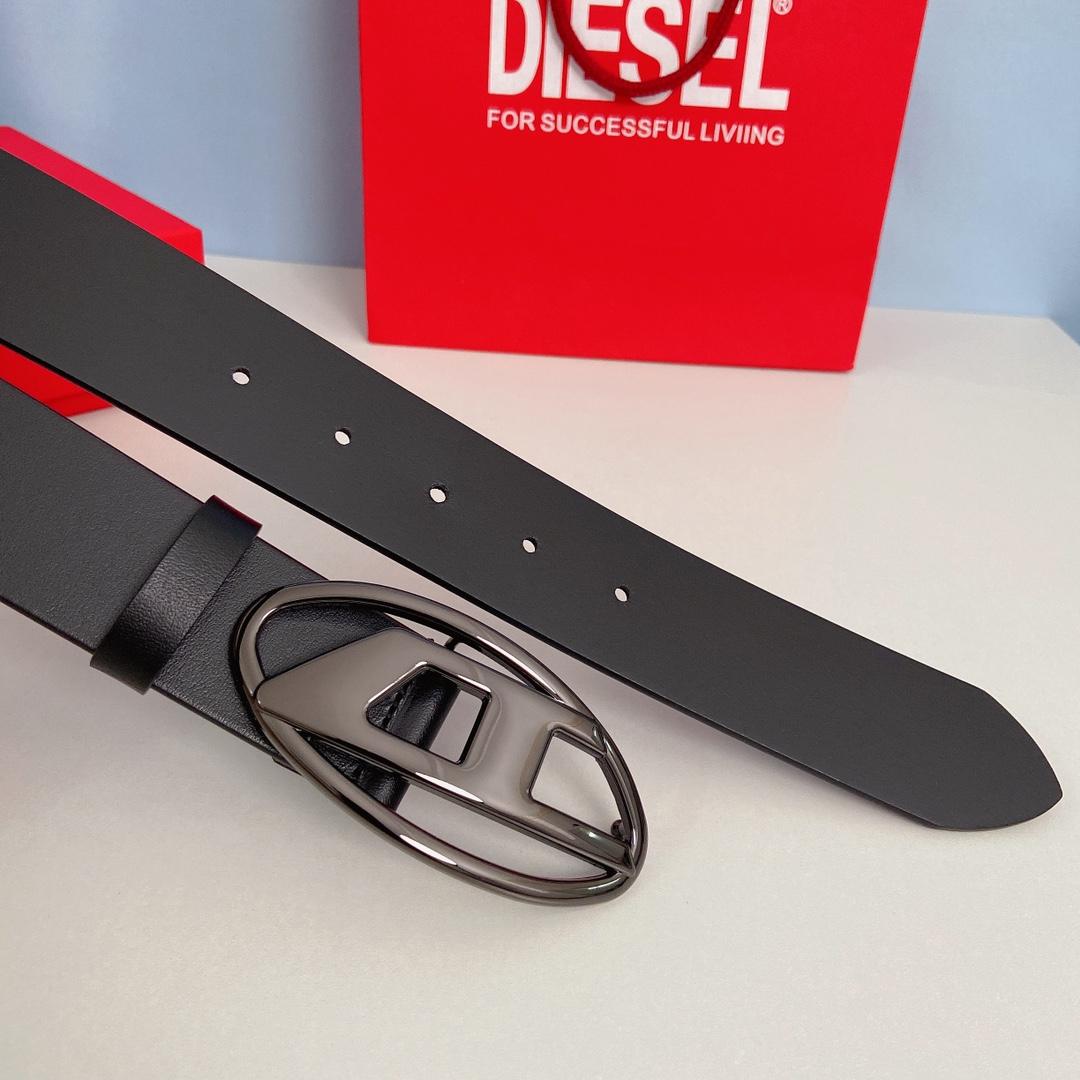 Diesel Black B-1dr Belt   4cm - DopestKickz