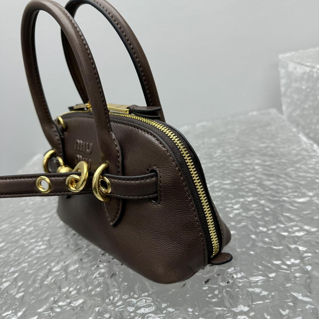 Miu Miu Aventure Leather Tote Bag (21x 8x 13cm) - DopestKickz