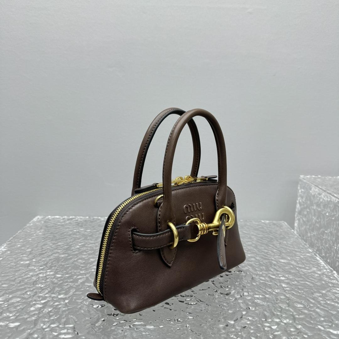 Miu Miu Aventure Leather Tote Bag (21x 8x 13cm) - DopestKickz