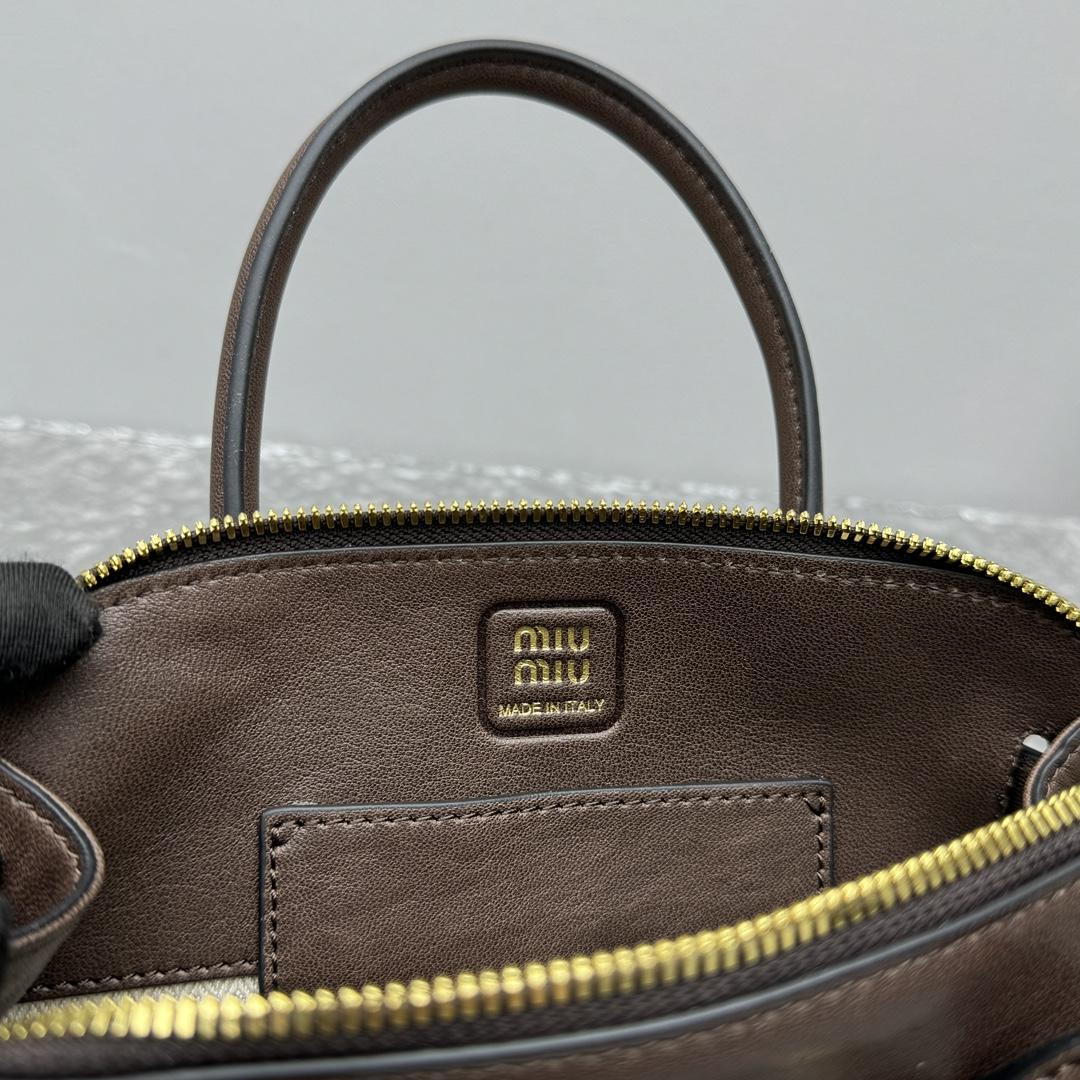 Miu Miu Aventure Leather Tote Bag (21x 8x 13cm) - DopestKickz
