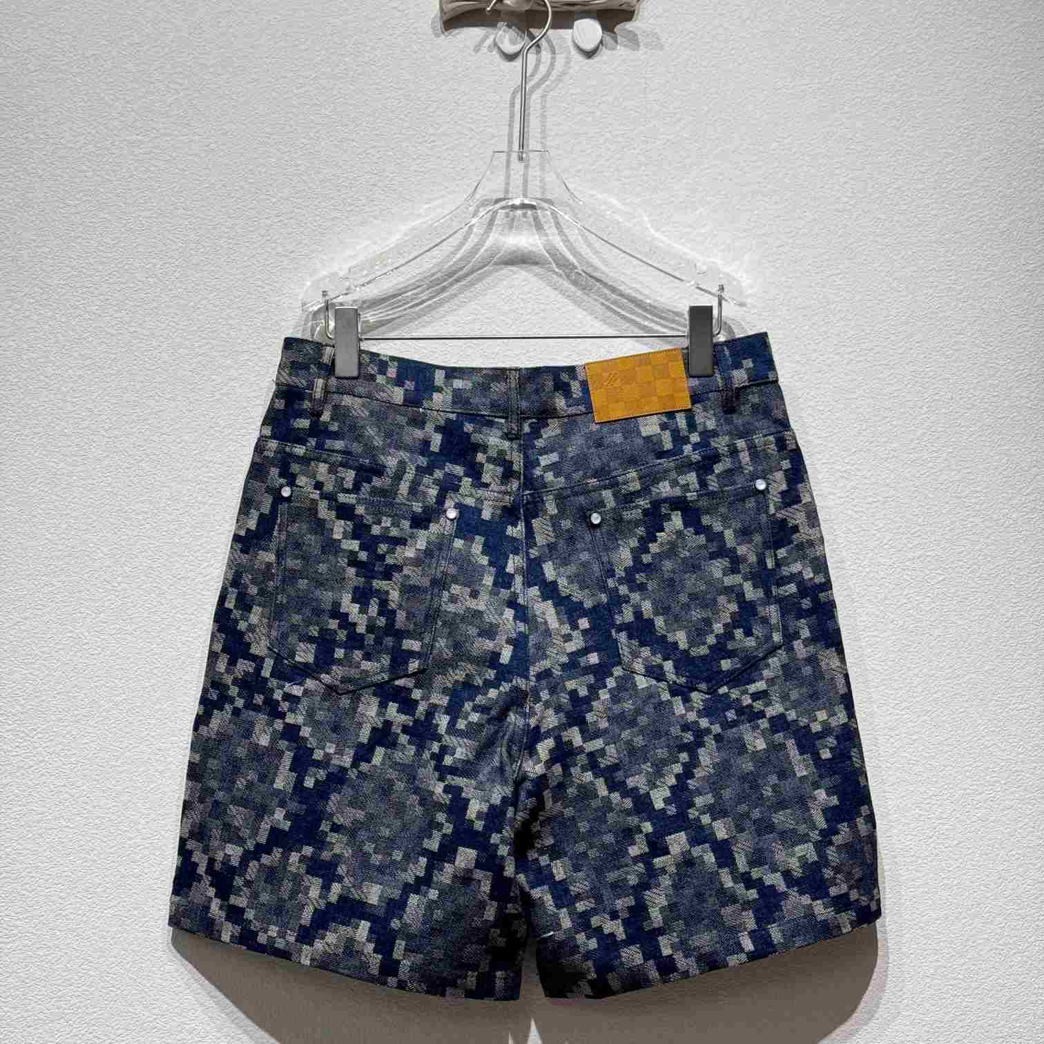 Louis Vuitton Graphic Denim Skate Shorts - DopestKickz