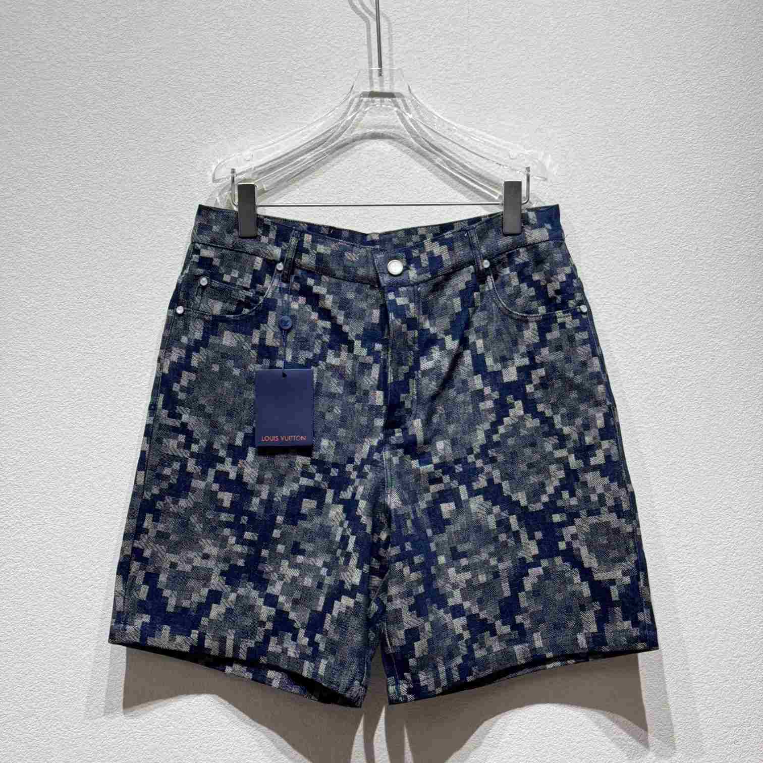 Louis Vuitton Graphic Denim Skate Shorts - DopestKickz