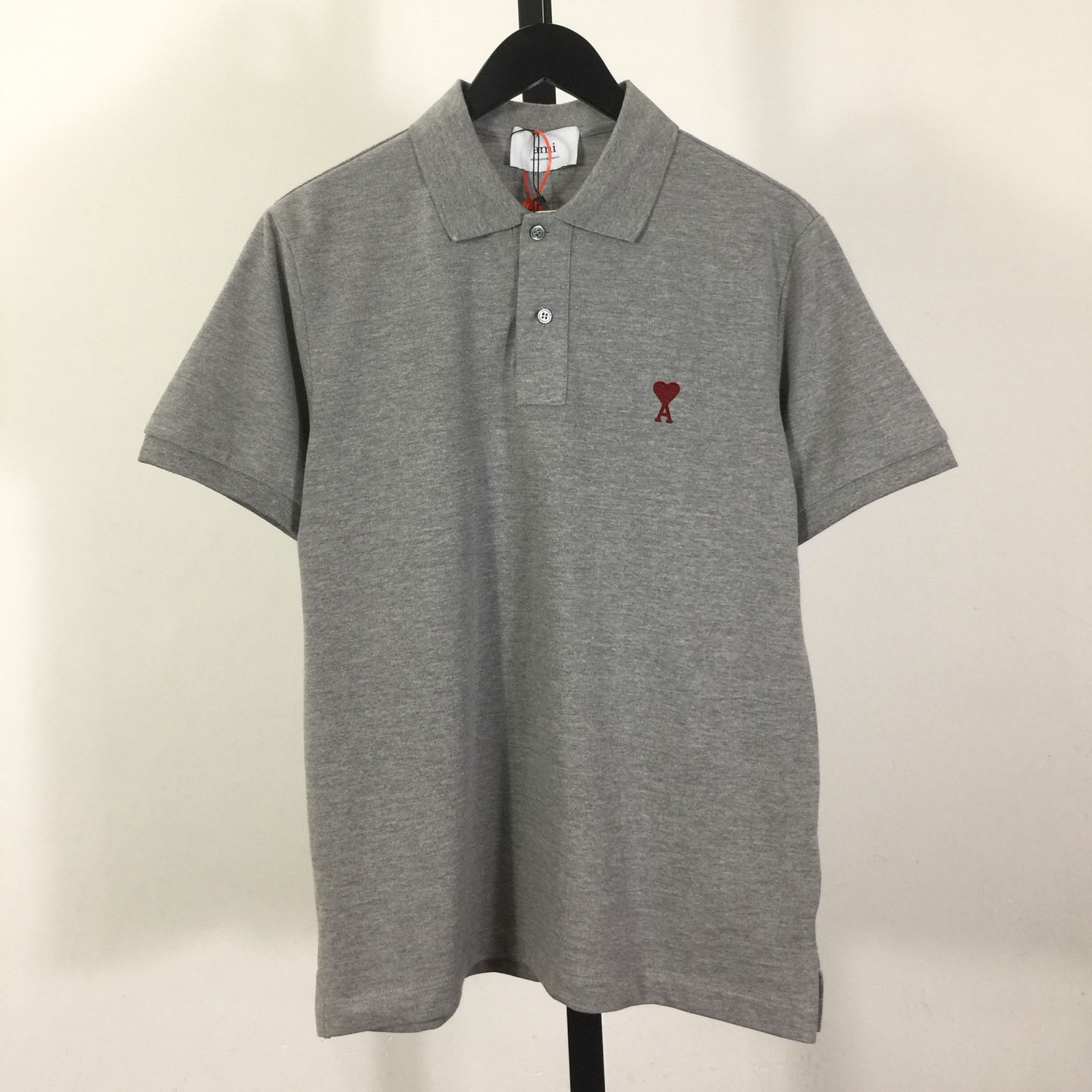 Ami Paris Ami De Coeur Embroidered Polo Shirt - DopestKickz