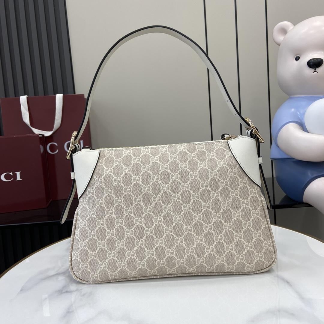 Gucci GG Emblem Medium Shoulder Bag - DopestKickz