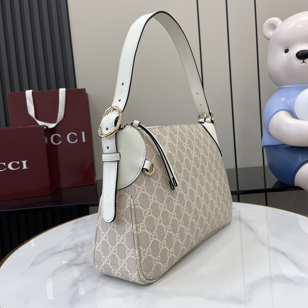 Gucci GG Emblem Medium Shoulder Bag - DopestKickz