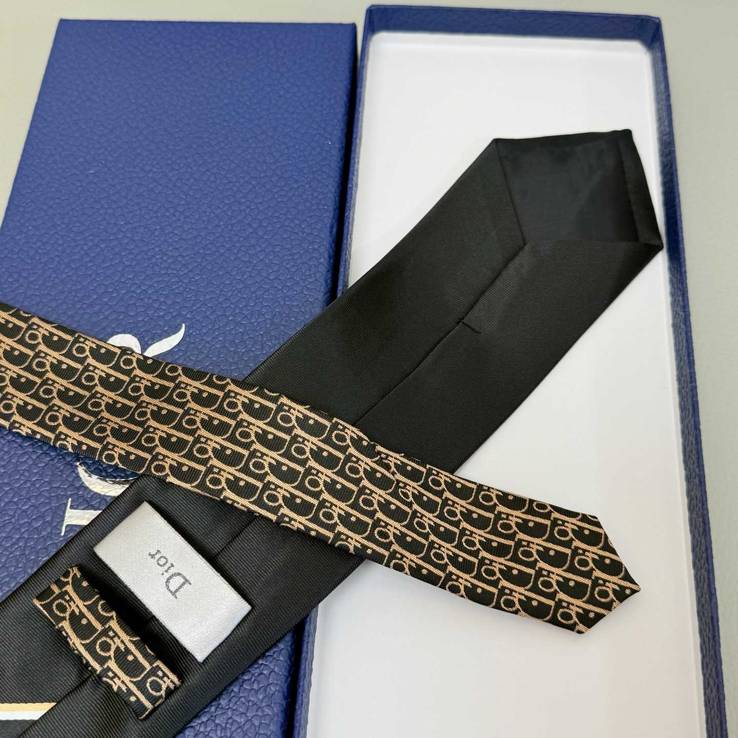 Dior Striped Dior Oblique Tie - DopestKickz