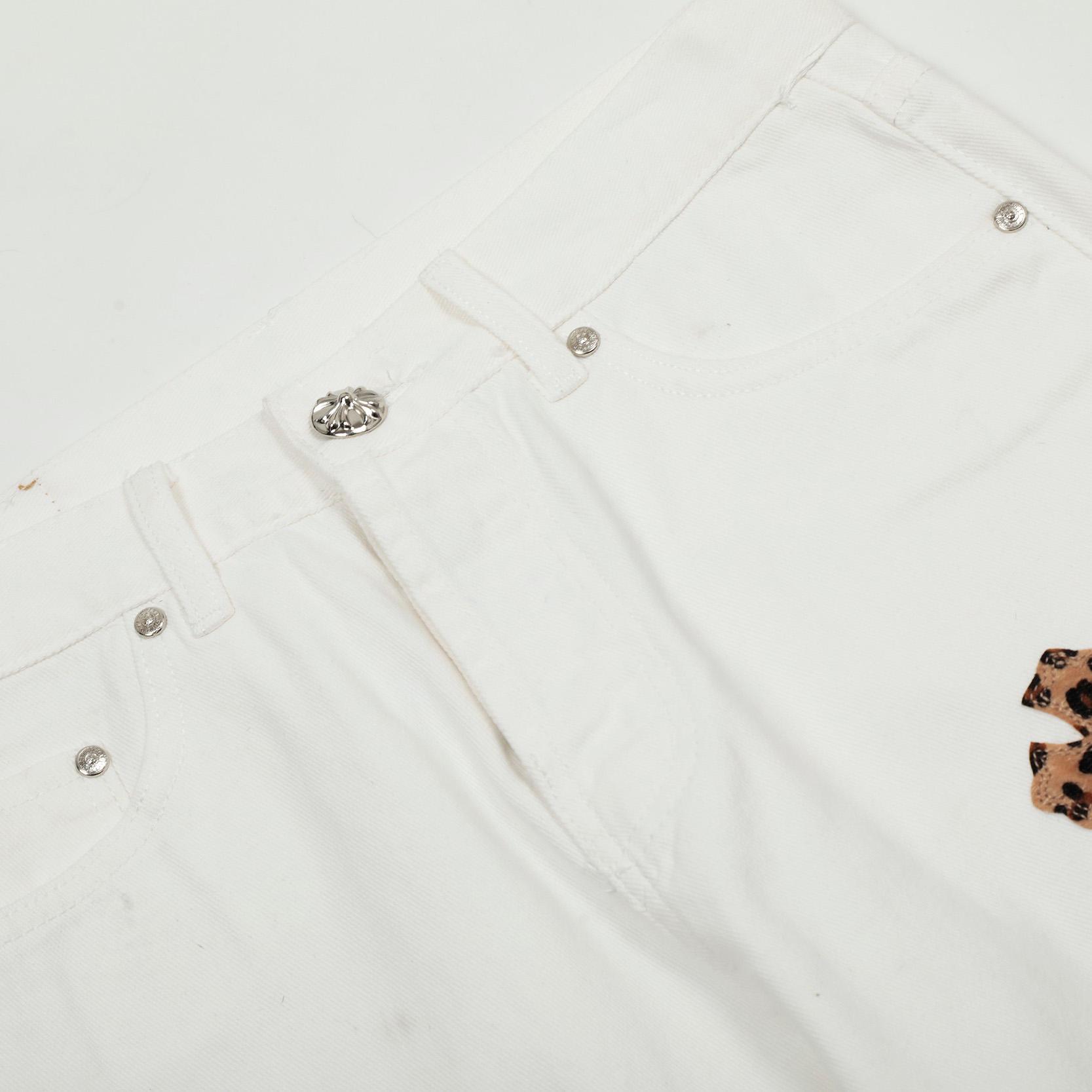 Chrome Hearts Cross Patch Jeans - DopestKickz