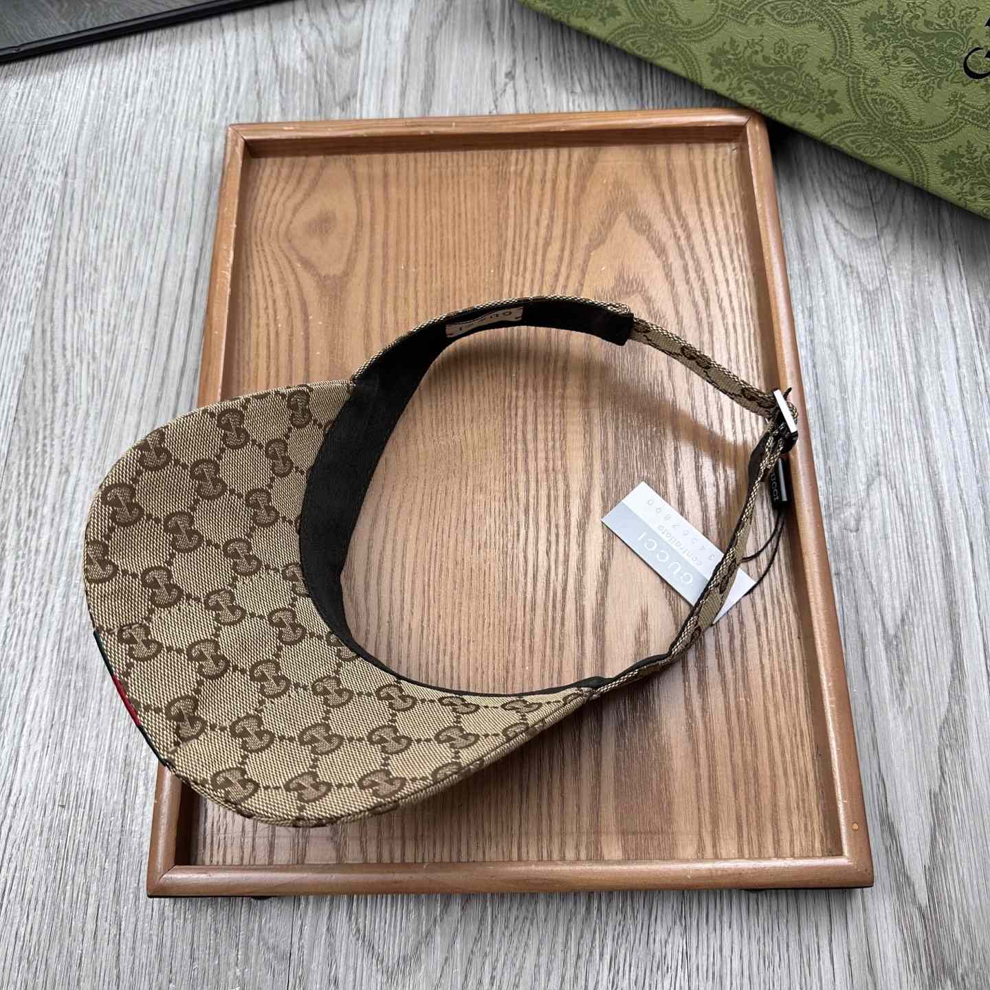 Gucci Original GG Canvas Visor With Web - DopestKickz