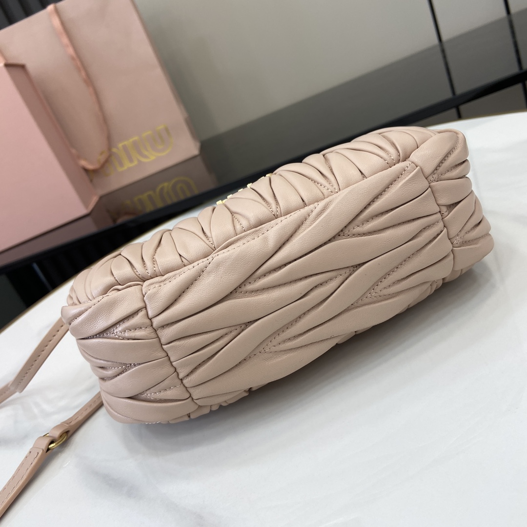 Miu Miu Wander Matelassé Nappa Leather Hobo Bag - DopestKickz