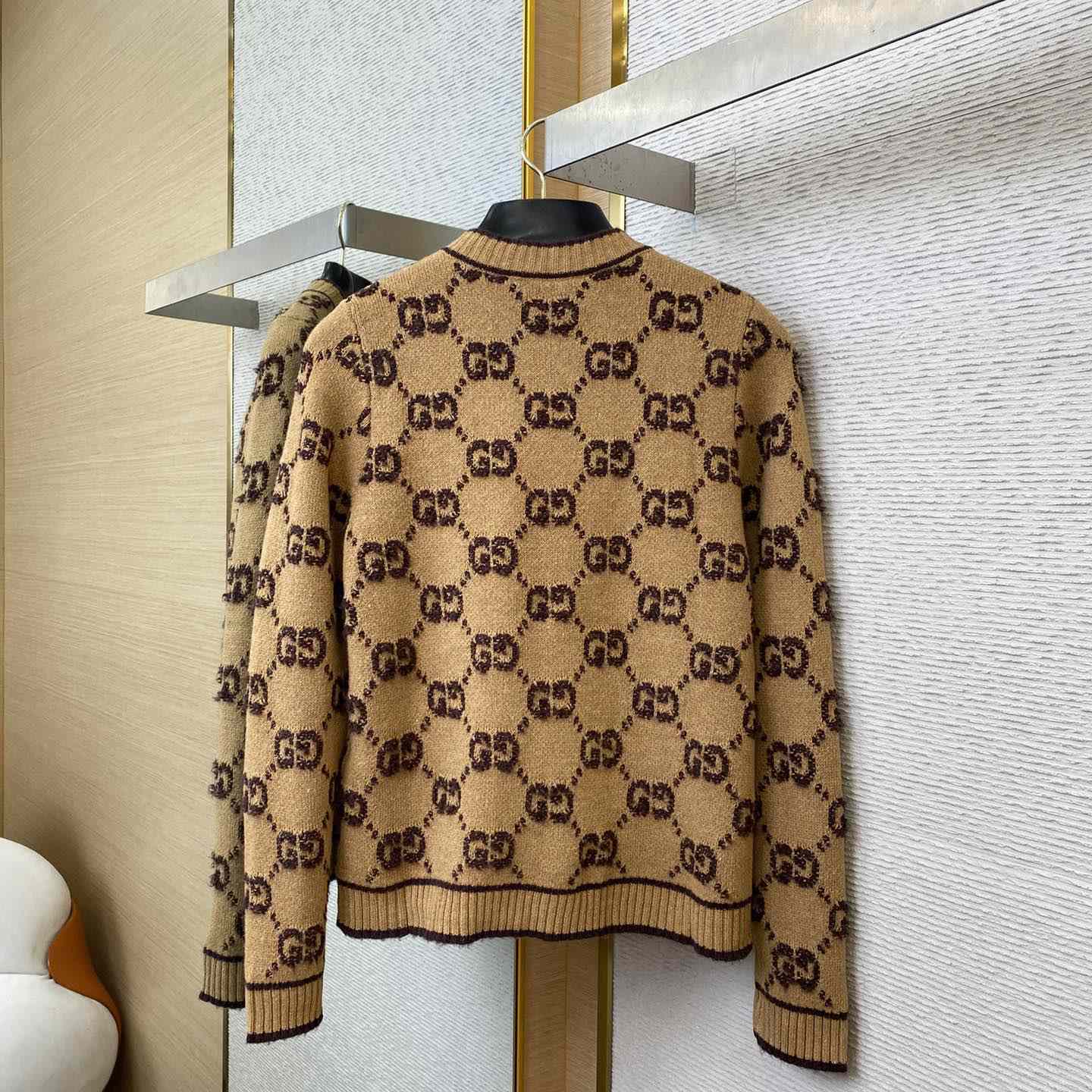 Gucci GG Wool Bouclé Jacquard Cardigan - DopestKickz