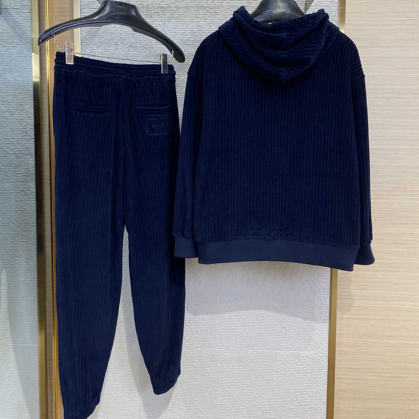 Fendi Blue Velvet Sweatshirt And Corduroy Trousers - DopestKickz