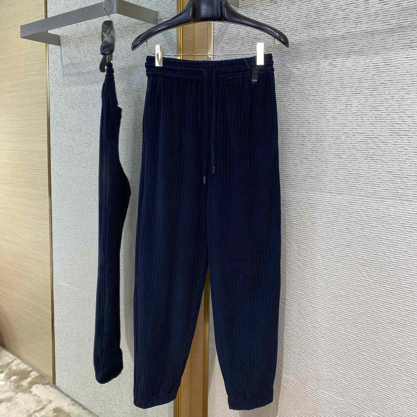Fendi Blue Velvet Sweatshirt And Corduroy Trousers - DopestKickz