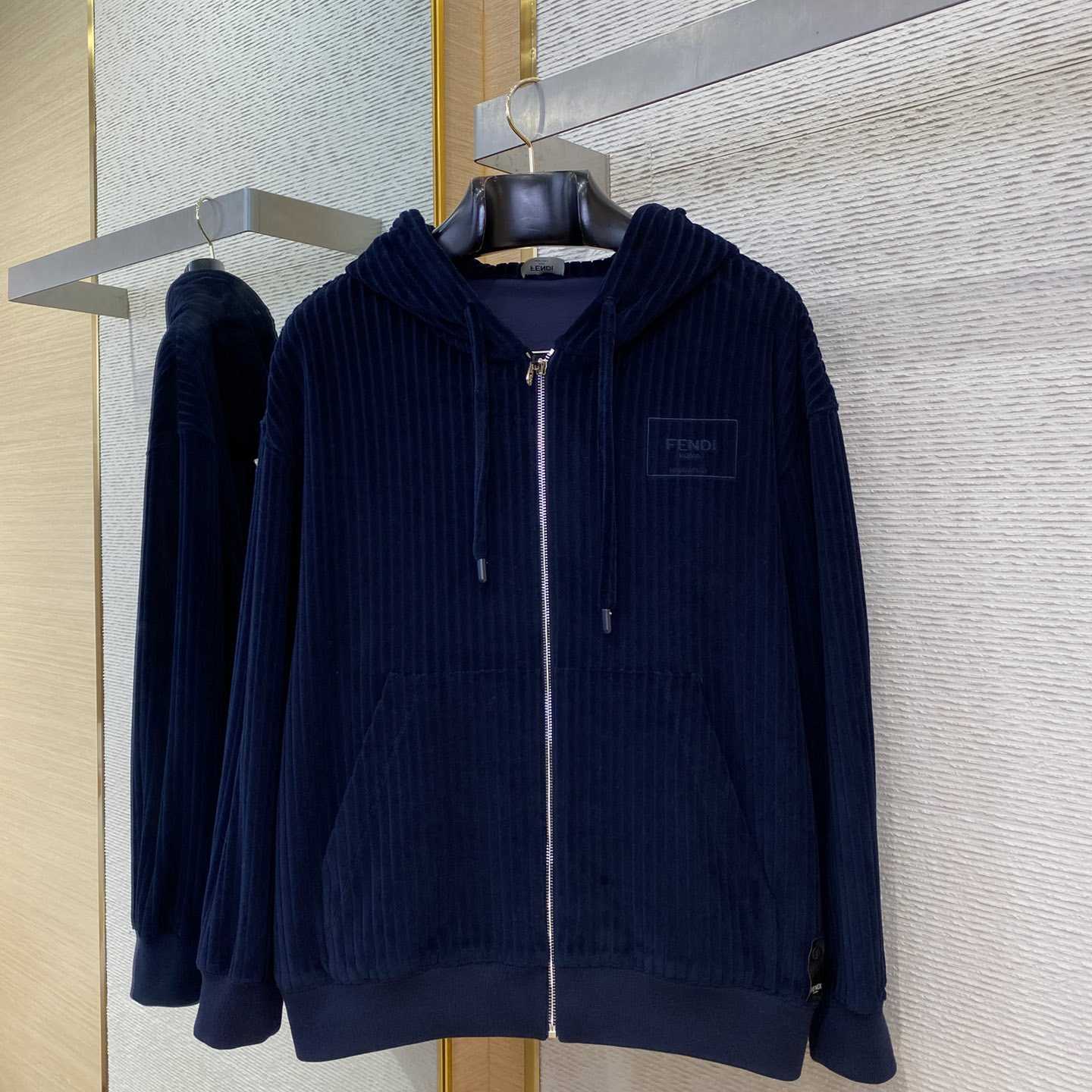 Fendi Blue Velvet Sweatshirt And Corduroy Trousers - DopestKickz