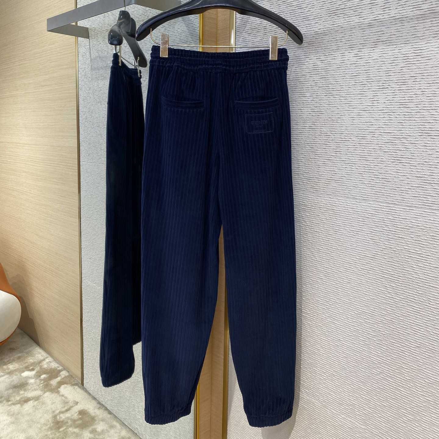 Fendi Blue Velvet Sweatshirt And Corduroy Trousers - DopestKickz