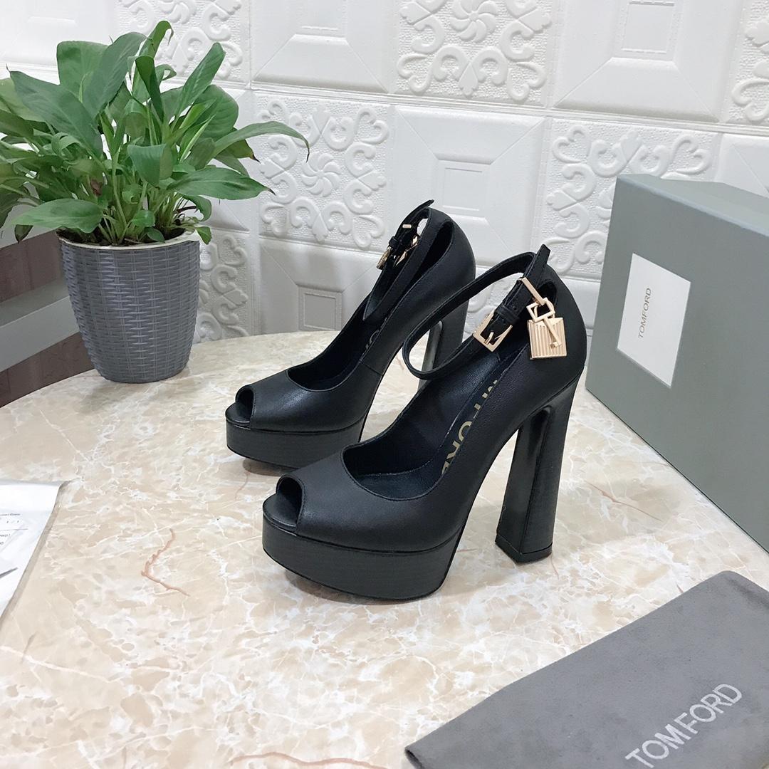 Tom Ford Padlock Peep Toe Platform Pump - DopestKickz