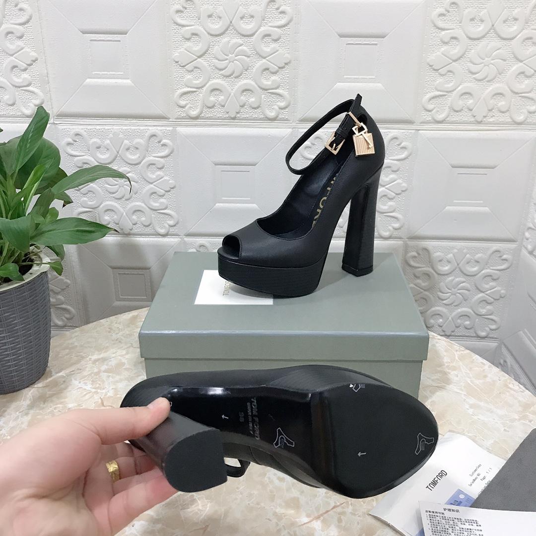 Tom Ford Padlock Peep Toe Platform Pump - DopestKickz