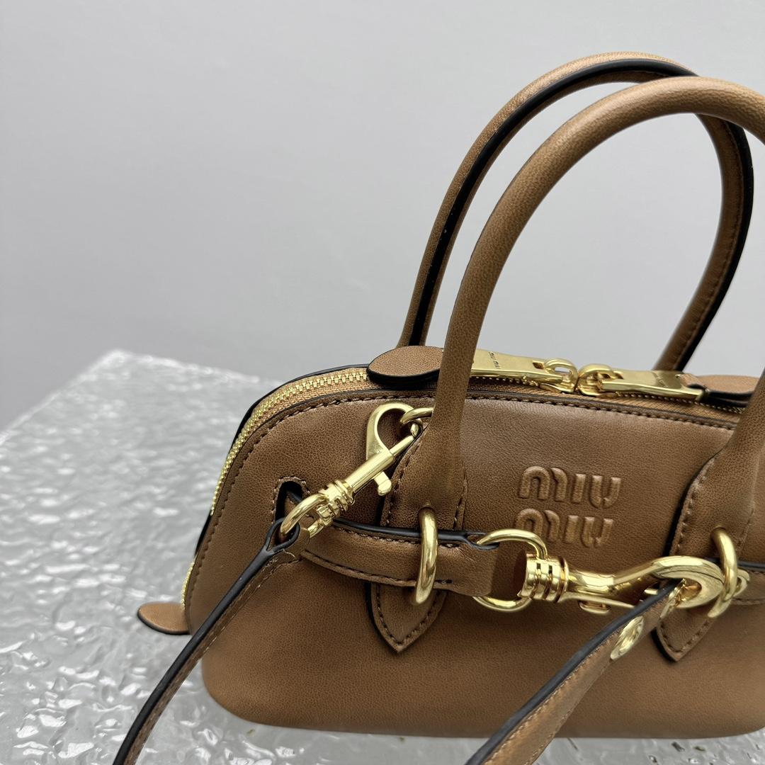 Miu Miu Aventure Leather Tote Bag (21x 8x 13cm) - DopestKickz