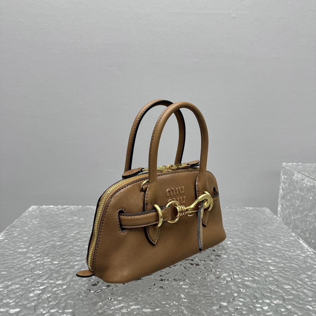 Miu Miu Aventure Leather Tote Bag (21x 8x 13cm) - DopestKickz