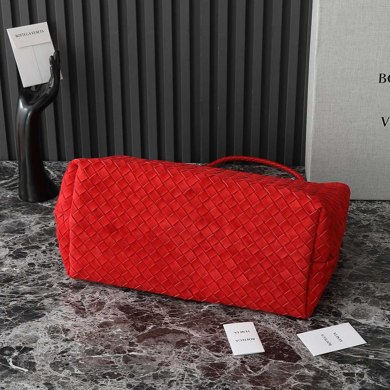 Bottega Veneta Large Andiamo Intrecciato Suede Tote    - DopestKickz