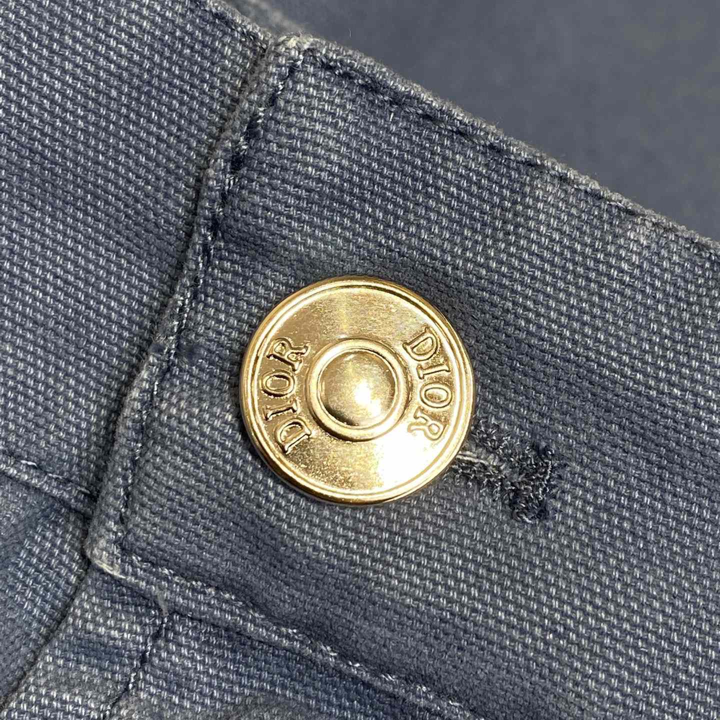 Christian Dior Couture Carpenter Shorts Blue Cotton Denim  - DopestKickz