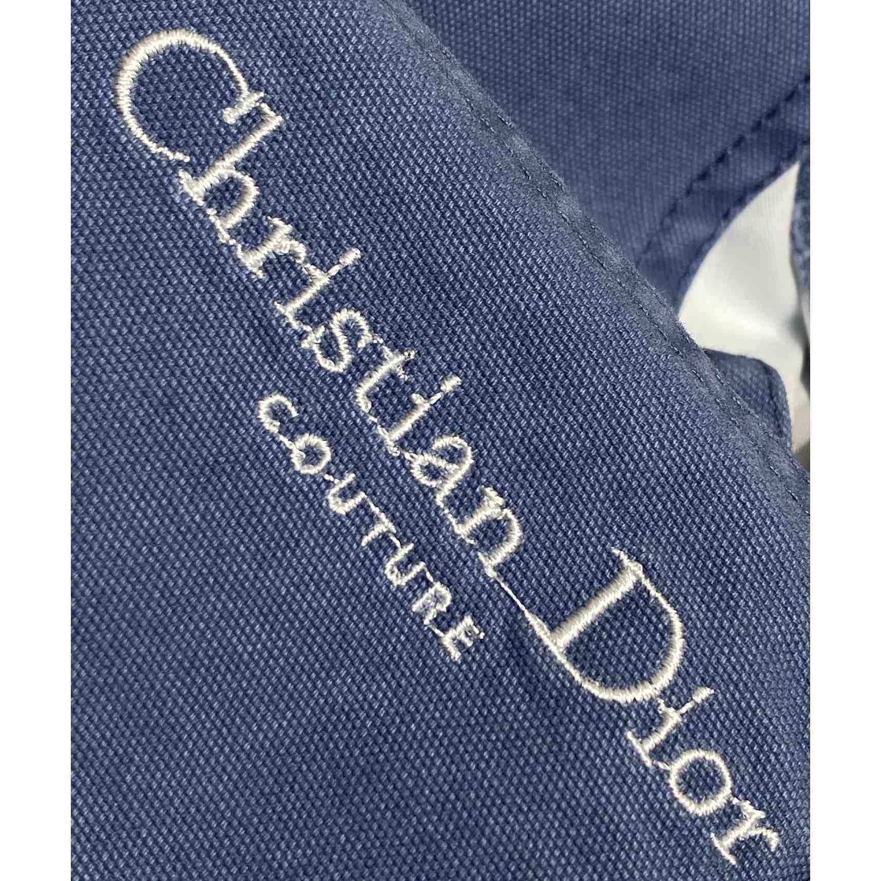 Christian Dior Couture Carpenter Shorts Blue Cotton Denim  - DopestKickz