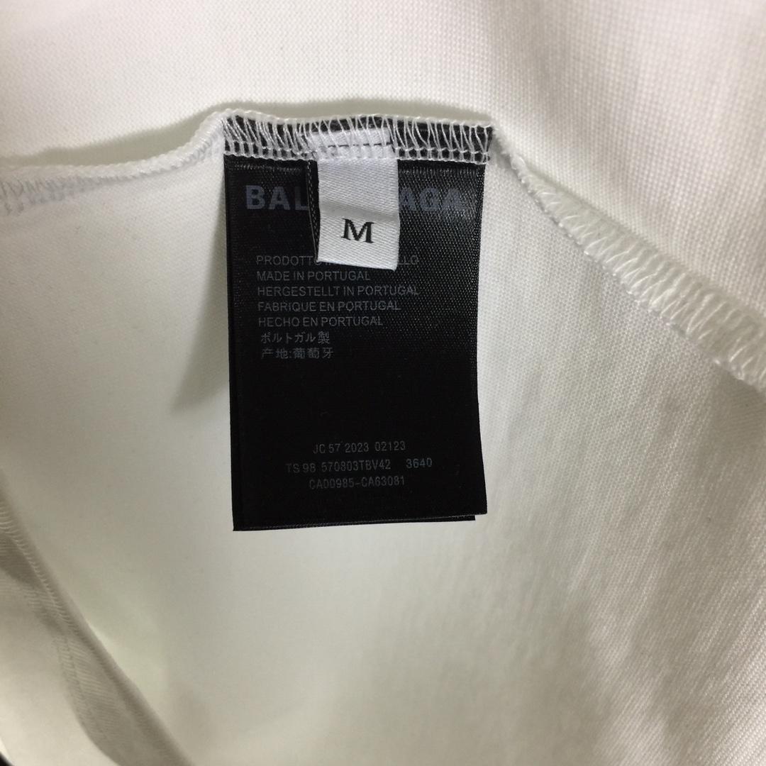 Balenciaga Cotton Jersey T-shirt With Embroidery - DopestKickz